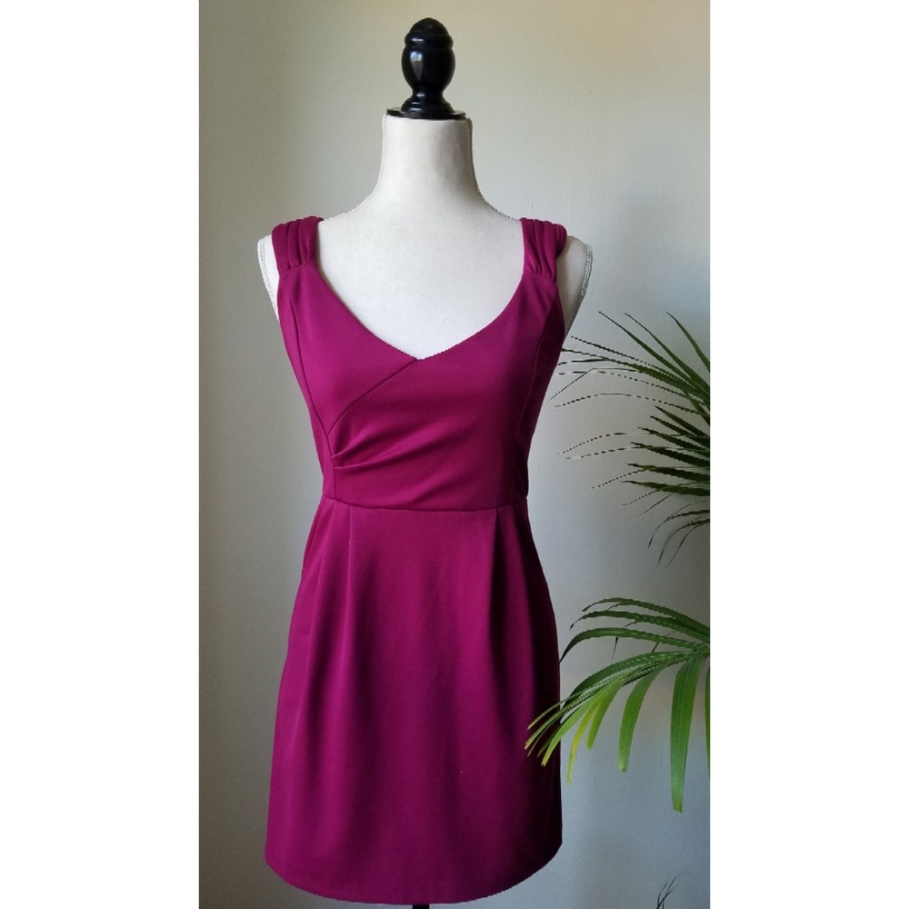 Aqua Brand Burgundy Tulip Dress